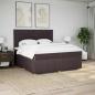 Preview: Boxspringbett mit Matratze Dunkelbraun 200x200 cm Stoff