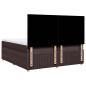 Preview: Boxspringbett mit Matratze Dunkelbraun 200x200 cm Stoff