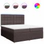 Preview: Boxspringbett mit Matratze Dunkelbraun 200x200 cm Stoff