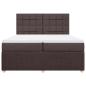 Preview: Boxspringbett mit Matratze Dunkelbraun 200x200 cm Stoff