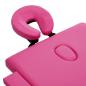 Preview: Massageliege Klappbar 4-Zonen mit Holzgestell Rosa