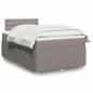Preview: ARDEBO.de - Boxspringbett mit Matratze Taupe 120x190 cm Stoff