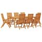 Preview: Garten Essgruppe 9 pcs Braun Massivholz Akazie