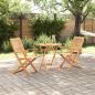 Preview: ARDEBO.de - Klapp Bistro Set 3 Stk. Braun Massivholz Akazie