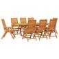 Preview: Garten Essgruppe 9 pcs Braun Massivholz Akazie
