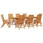 Preview: Garten Essgruppe 9 pcs Braun Massivholz Akazie