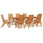 Preview: Garten Essgruppe 9 pcs Braun Massivholz Akazie