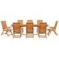 Preview: Garten Essgruppe 9 pcs Braun Massivholz Akazie