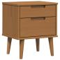Preview: Nachttisch MOLDE Karamell 40 x 35 x 48 cm Massives Kiefernholz