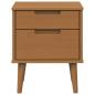 Preview: Nachttisch MOLDE Karamell 40 x 35 x 48 cm Massives Kiefernholz