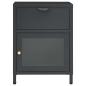 Preview: Nachttische 2 Stk. Anthrazit 40x30x54,5 cm Stahl und Glas