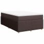 Preview: Boxspringbett mit Matratze Dunkelbraun 120x200 cm Stoff