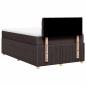 Preview: Boxspringbett mit Matratze Dunkelbraun 120x200 cm Stoff