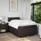 Preview: Boxspringbett mit Matratze Dunkelbraun 120x200 cm Stoff
