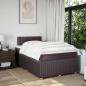 Preview: Boxspringbett mit Matratze Dunkelbraun 120x200 cm Stoff