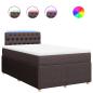 Preview: Boxspringbett mit Matratze Dunkelbraun 120x200 cm Stoff