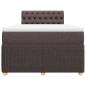 Preview: Boxspringbett mit Matratze Dunkelbraun 120x200 cm Stoff