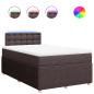 Preview: Boxspringbett mit Matratze Dunkelbraun 120x200 cm Stoff