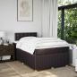 Preview: Boxspringbett mit Matratze Dunkelbraun 120x200 cm Stoff