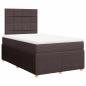 Preview: Boxspringbett mit Matratze Dunkelbraun 120x200 cm Stoff