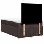 Preview: Boxspringbett mit Matratze Dunkelbraun 120x200 cm Stoff
