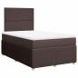 Preview: Boxspringbett mit Matratze Dunkelbraun 120x200 cm Stoff