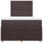 Preview: Boxspringbett mit Matratze Dunkelbraun 120x200 cm Stoff