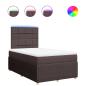 Preview: Boxspringbett mit Matratze Dunkelbraun 120x200 cm Stoff