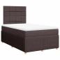 Preview: Boxspringbett mit Matratze Dunkelbraun 120x200 cm Stoff