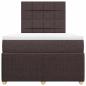 Preview: Boxspringbett mit Matratze Dunkelbraun 120x200 cm Stoff
