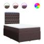 Preview: Boxspringbett mit Matratze Dunkelbraun 120x200 cm Stoff