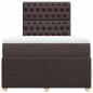 Preview: Boxspringbett mit Matratze Dunkelbraun 120x200 cm Stoff