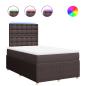 Preview: Boxspringbett mit Matratze Dunkelbraun 120x200 cm Stoff