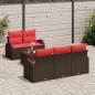 Preview: Sofa Set mit Kissen 6 pcs Braun Polyester