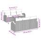 Preview: Gartensofa-set Braun 55 x 55 x 37 cm Poly-Rattan