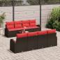 Preview: Sofa Set 9 pcs Braun und Rot Polyester