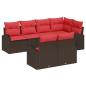 Preview: Gartensofa-set Braun Poly-Rattan