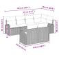 Preview: Gartensofa-set Braun Poly-Rattan