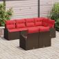 Preview: Gartensofa-set Braun Poly-Rattan