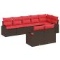 Preview: Gartensofa-set Braun Poly-Rattan