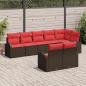 Preview: Gartensofa-set Braun Poly-Rattan
