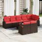 Preview: ARDEBO.de - Gartensofa-set 9 pcs Braun Poly-Rattan