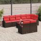 Preview: Gartensofa-set 9 pcs Braun Poly-Rattan