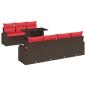 Preview: Gartensofa-set mit Speicher 8 pcs Braun Poly Rattan