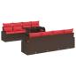 Preview: Gartensofa-set mit Speicher 9 pcs Braun Poly-Rattan