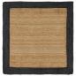 Preview: ARDEBO.de - Bereichsteppich Dunkelgrau und Natur 160 x 160 cm Jute