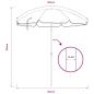 Preview: Sonnenschirm mit Stahlmast Blau 180 cm