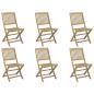 Preview: Klappst?hle, 6 St?ck, 48,5 x 57 x 90 cm, Massivholz Akazie