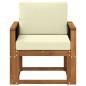 Preview: Outdoor Mittelsofa Massivholz Akazie Natur