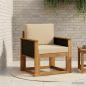 Preview: ARDEBO.de - Outdoor Mittelsofa Massivholz Akazie Natur